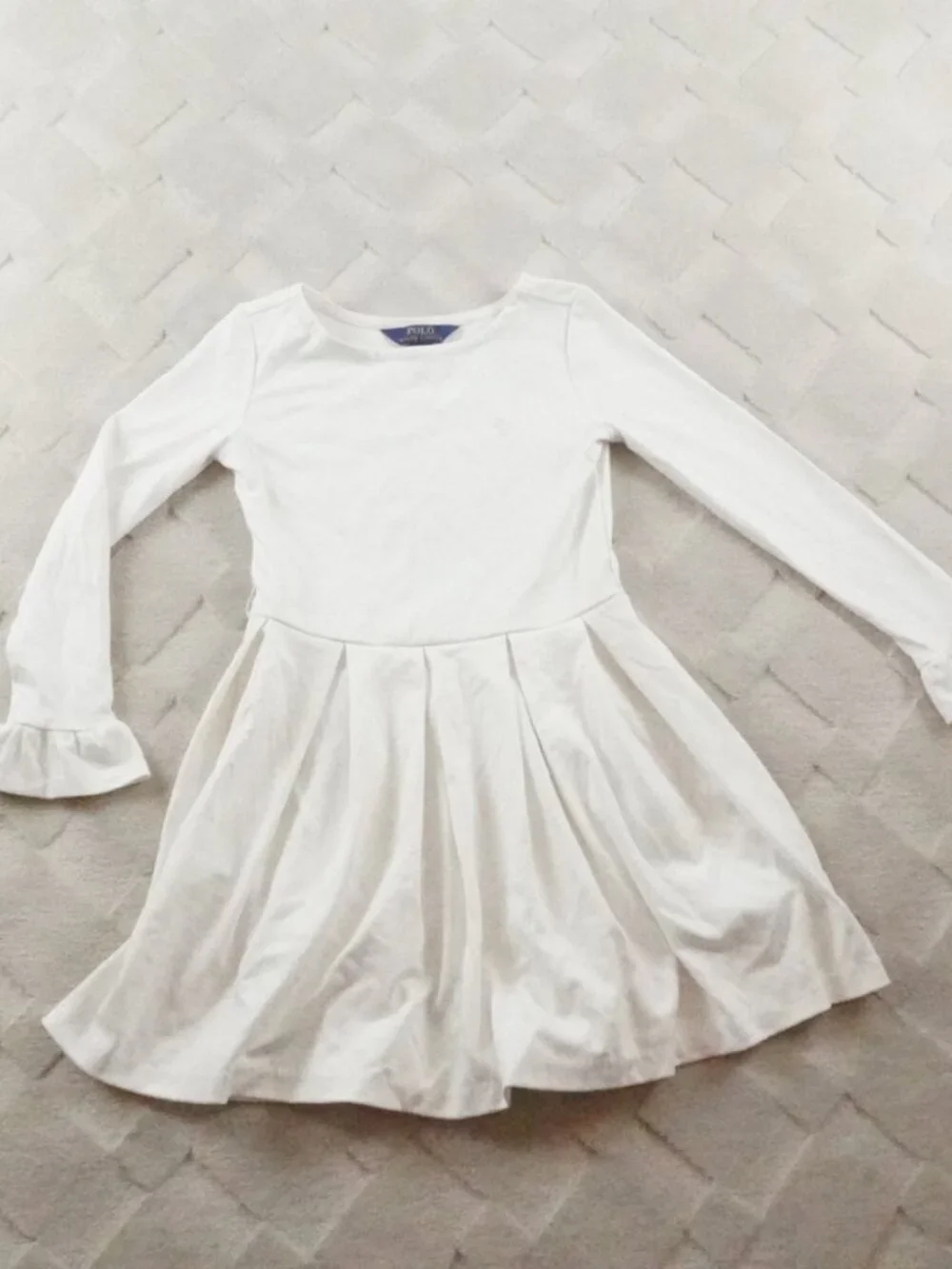 Polo Ralph Lauren Kids Dress 7 (small) Youth Long Sleeve pleated